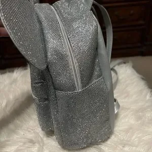NWT Sparkling Silver Mickey Mouse Backpack Disney Loungefly Silver Sequin Mini Backpack | Mercari main image 4